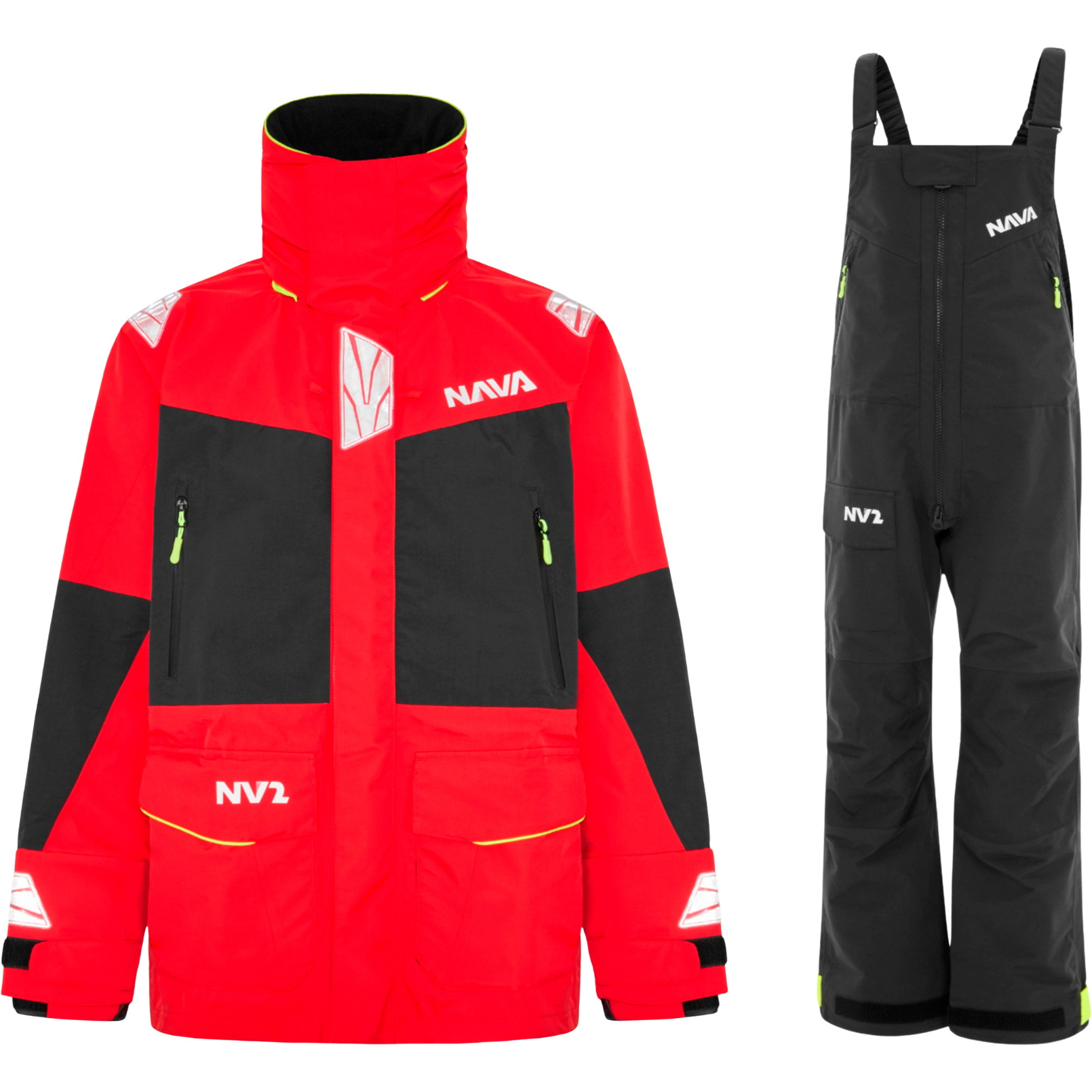 2026 Nava Performance Herrjacka Och Byxor NV2 Seglingsdräkt NAVAJATCS  Röd / Black